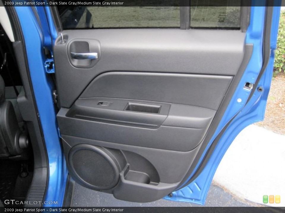 Dark Slate Gray/Medium Slate Gray Interior Door Panel for the 2009 Jeep Patriot Sport #45756062