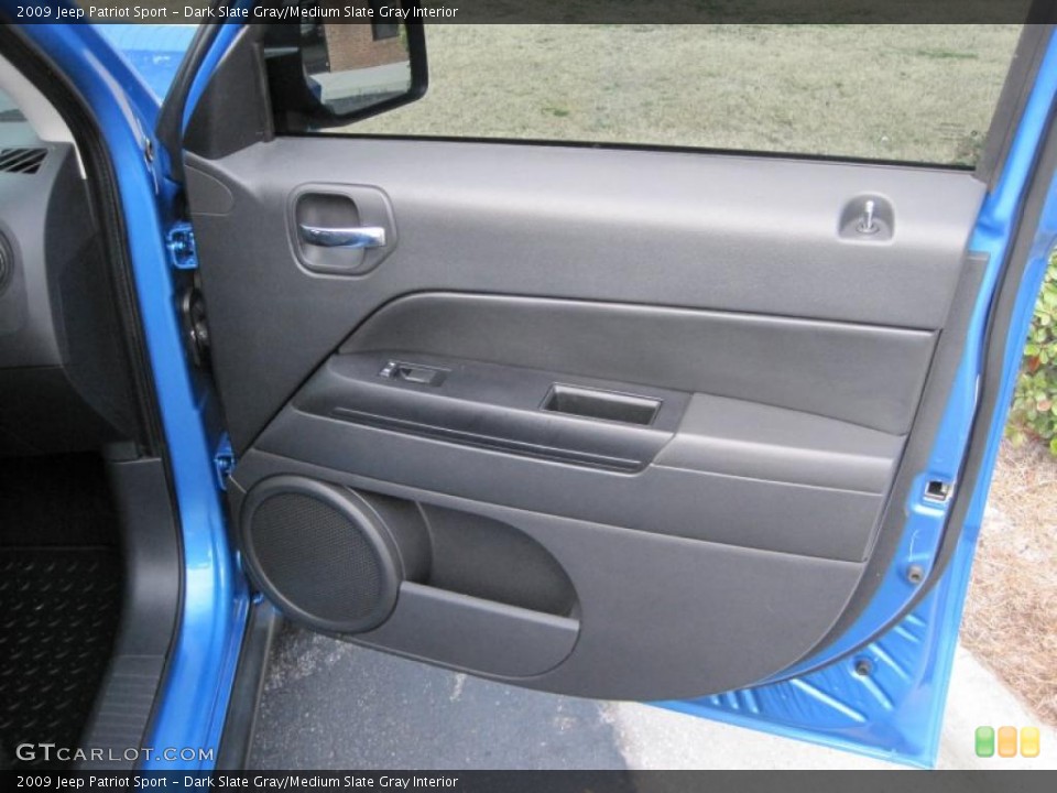 Dark Slate Gray/Medium Slate Gray Interior Door Panel for the 2009 Jeep Patriot Sport #45756070