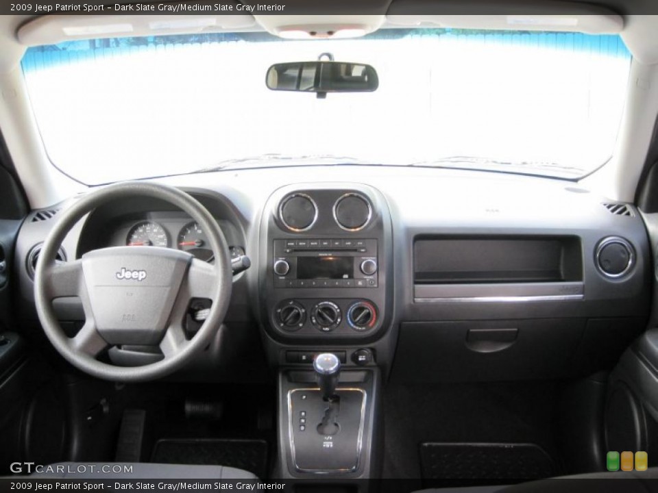 Dark Slate Gray/Medium Slate Gray Interior Dashboard for the 2009 Jeep Patriot Sport #45756082