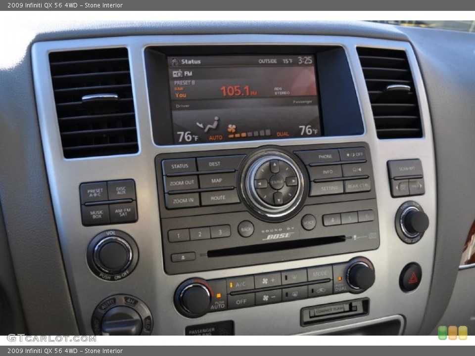 Stone Interior Controls for the 2009 Infiniti QX 56 4WD #45772160