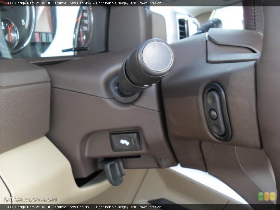 Light Pebble Beige/Bark Brown Interior Controls for the 2011 Dodge Ram 2500 HD Laramie Crew Cab 4x4 #45772732