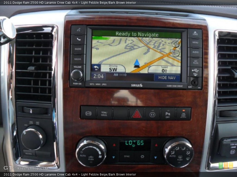 Light Pebble Beige/Bark Brown Interior Navigation for the 2011 Dodge Ram 2500 HD Laramie Crew Cab 4x4 #45772752