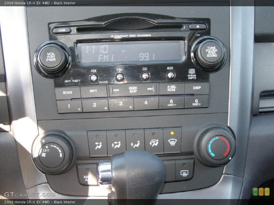 Black Interior Controls for the 2009 Honda CR-V EX 4WD #45776036