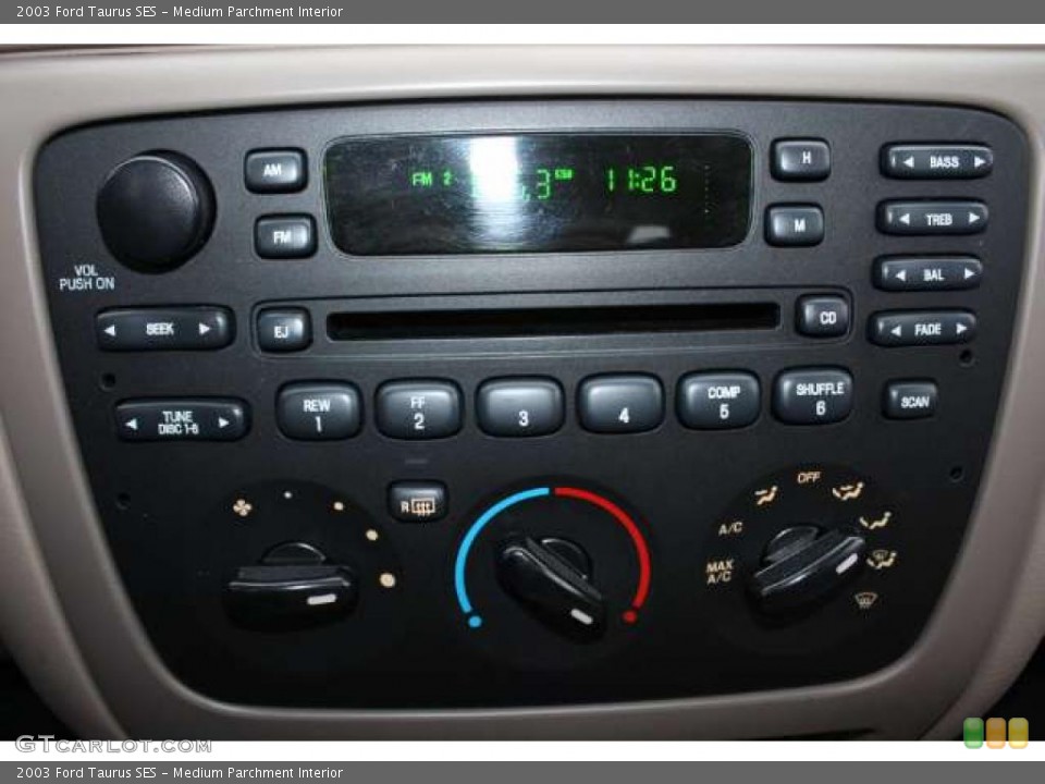 Medium Parchment Interior Controls for the 2003 Ford Taurus SES #45777596