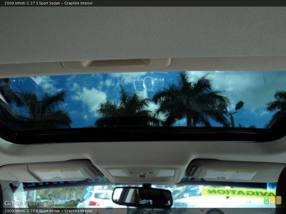 Graphite Interior Sunroof for the 2009 Infiniti G 37 S Sport Sedan #45780857