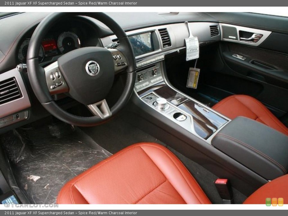 Spice Red/Warm Charcoal 2011 Jaguar XF Interiors