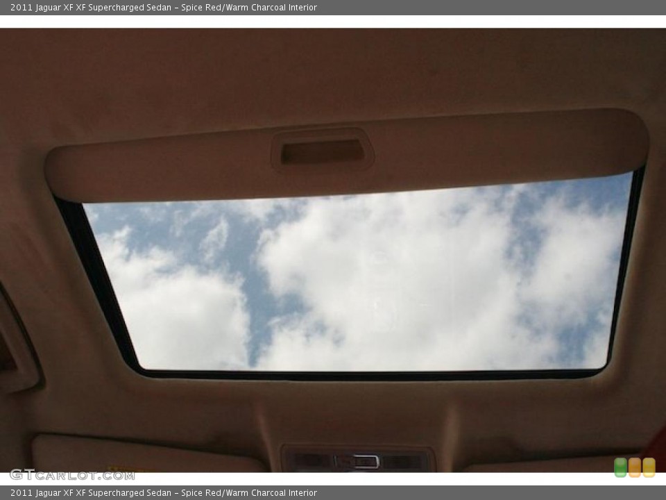 Spice Red/Warm Charcoal Interior Sunroof for the 2011 Jaguar XF XF Supercharged Sedan #45781077
