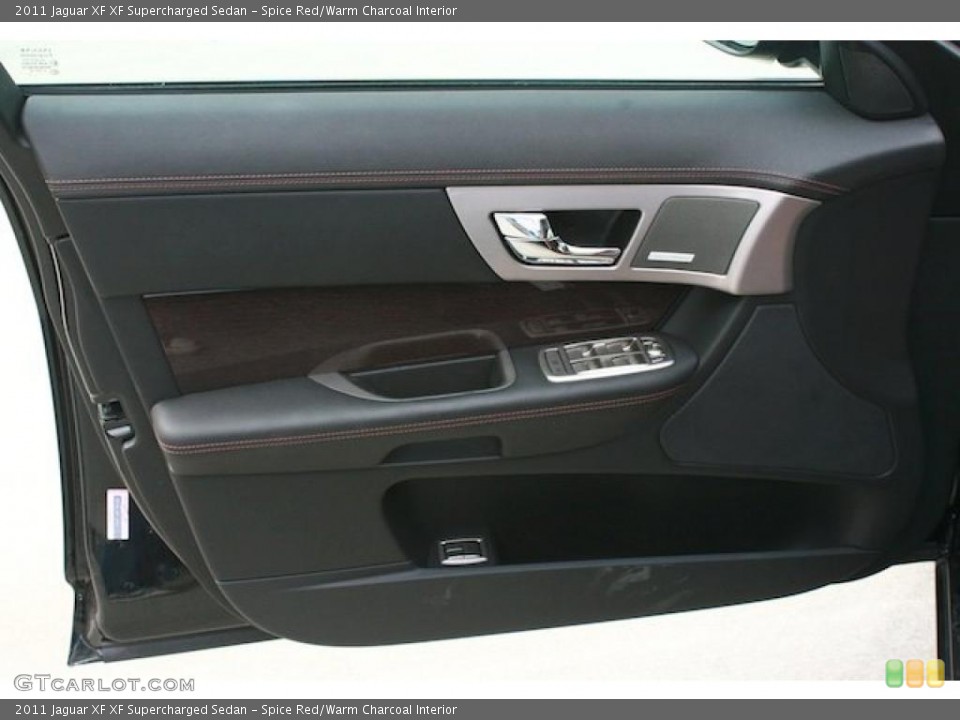 Spice Red/Warm Charcoal Interior Door Panel for the 2011 Jaguar XF XF Supercharged Sedan #45781113