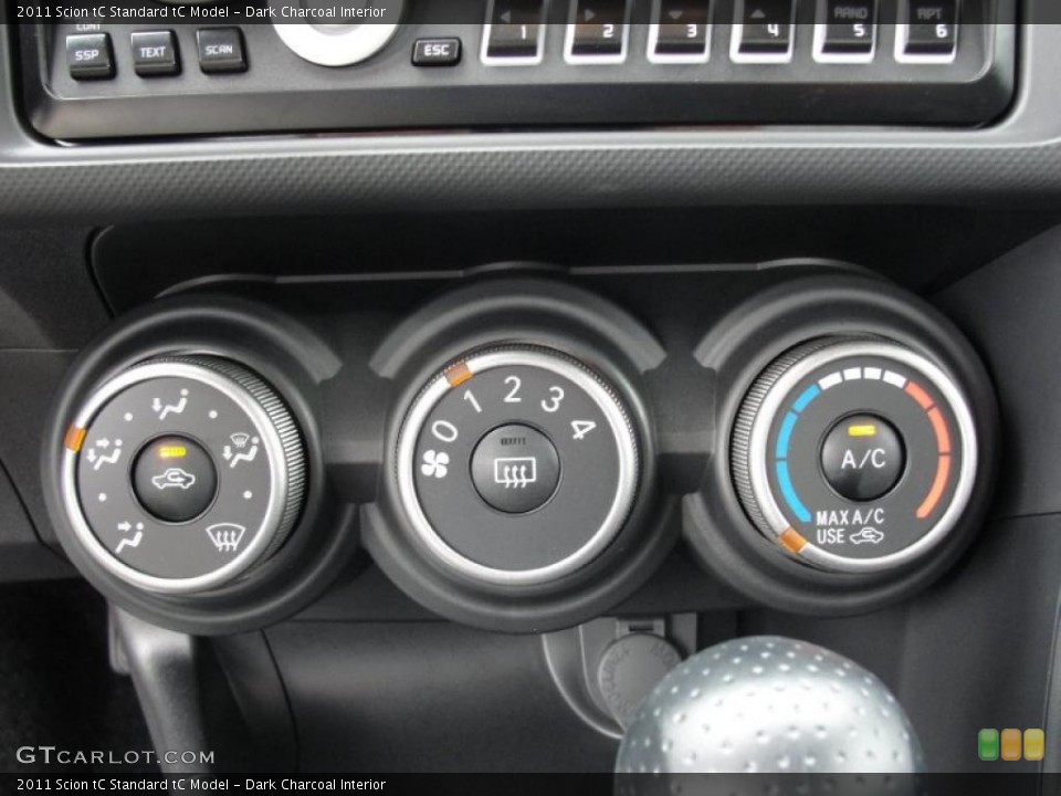 Dark Charcoal Interior Controls for the 2011 Scion tC  #45781853