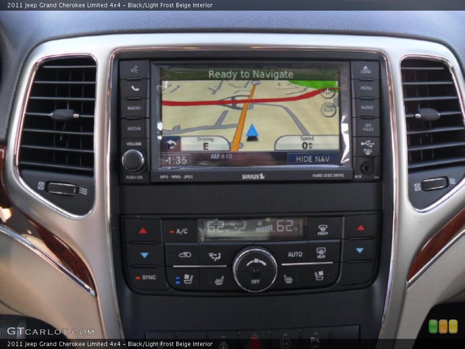Black/Light Frost Beige Interior Navigation for the 2011 Jeep Grand Cherokee Limited 4x4 #45784438