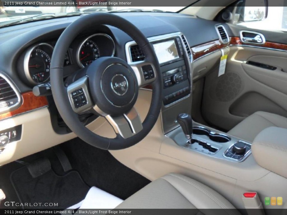 Black/Light Frost Beige Interior Prime Interior for the 2011 Jeep Grand Cherokee Limited 4x4 #45784498