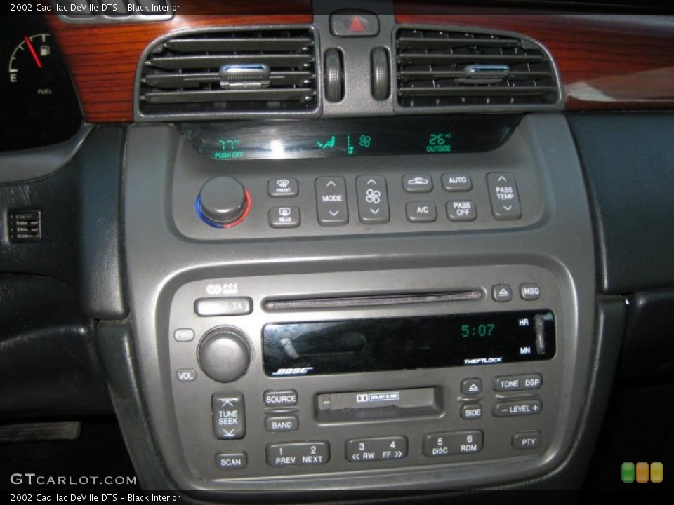 Black Interior Controls for the 2002 Cadillac DeVille DTS #45785326