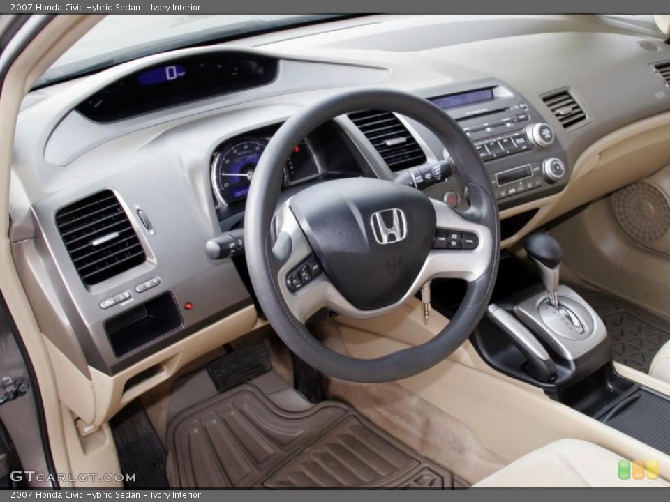 Ivory Interior Dashboard for the 2007 Honda Civic Hybrid Sedan #45786094