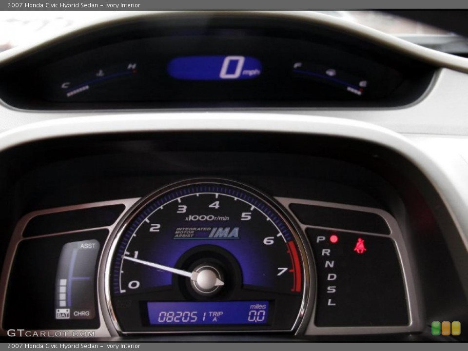 Ivory Interior Gauges for the 2007 Honda Civic Hybrid Sedan #45786486