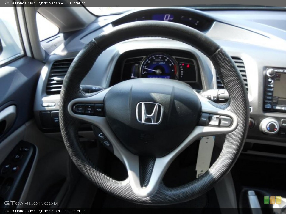 Blue Interior Steering Wheel for the 2009 Honda Civic Hybrid Sedan #45790726