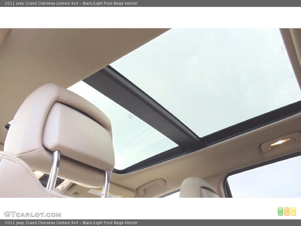 Black/Light Frost Beige Interior Sunroof for the 2011 Jeep Grand Cherokee Limited 4x4 #45791714