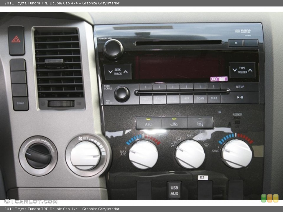 Graphite Gray Interior Controls for the 2011 Toyota Tundra TRD Double Cab 4x4 #45794639