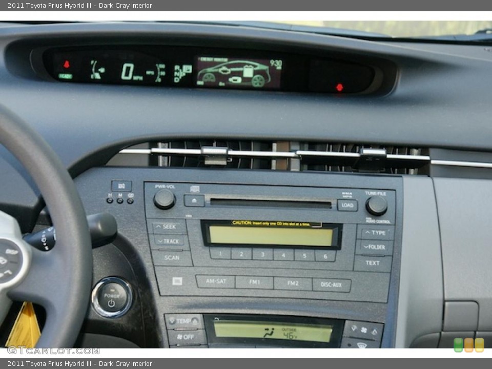 Dark Gray Interior Dashboard for the 2011 Toyota Prius Hybrid III #45795767