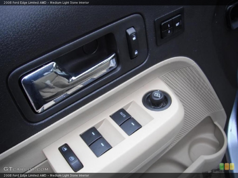 Medium Light Stone Interior Controls for the 2008 Ford Edge Limited AWD #45797263