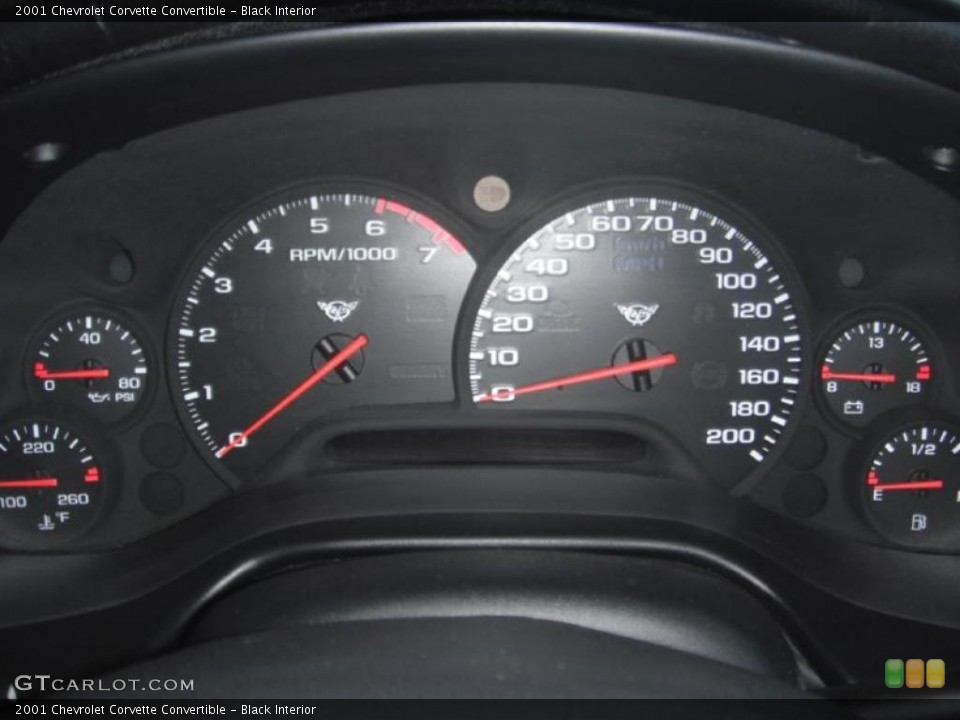 Black Interior Gauges for the 2001 Chevrolet Corvette Convertible #45797795