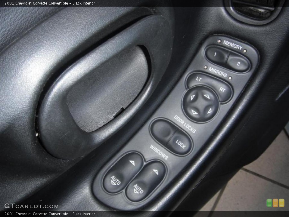 Black Interior Controls for the 2001 Chevrolet Corvette Convertible #45797811