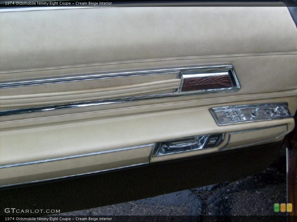 Cream Beige Interior Door Panel for the 1974 Oldsmobile Ninety Eight Coupe #45798071