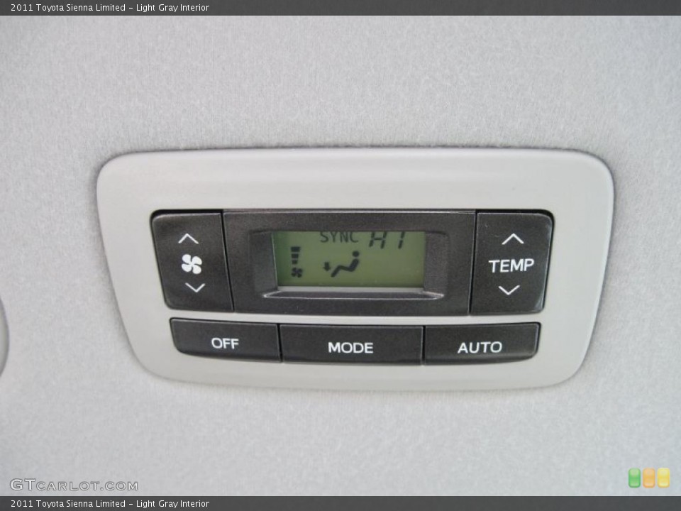 Light Gray Interior Controls for the 2011 Toyota Sienna Limited #45802565