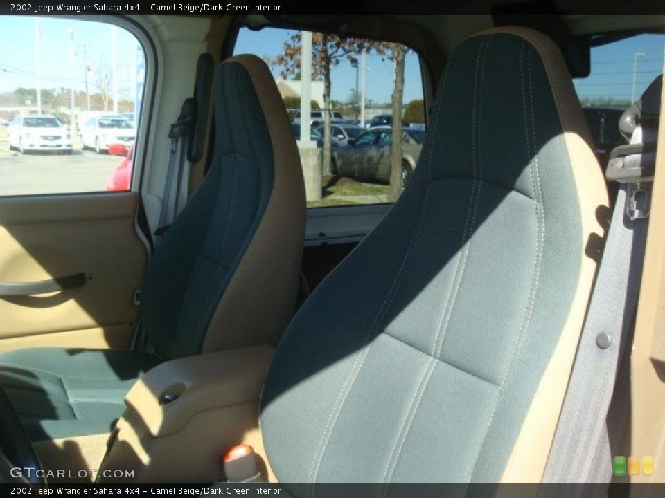 Camel Beige/Dark Green Interior Photo for the 2002 Jeep Wrangler Sahara 4x4 #45805285