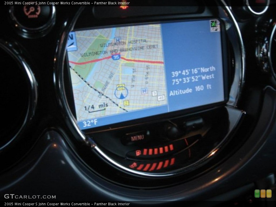 Panther Black Interior Navigation for the 2005 Mini Cooper S John Cooper Works Convertible #45806053