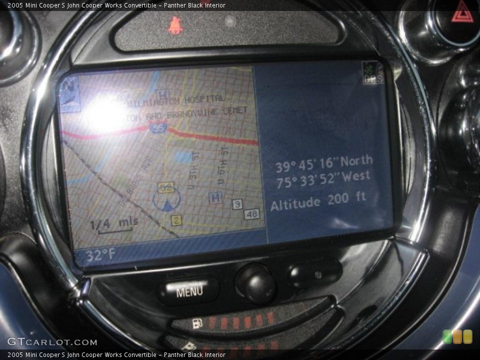 Panther Black Interior Navigation for the 2005 Mini Cooper S John Cooper Works Convertible #45806101