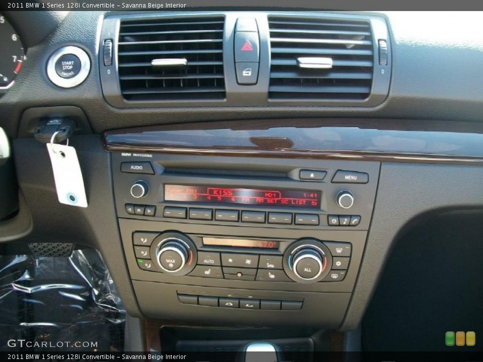 Savanna Beige Interior Controls for the 2011 BMW 1 Series 128i Convertible #45807241