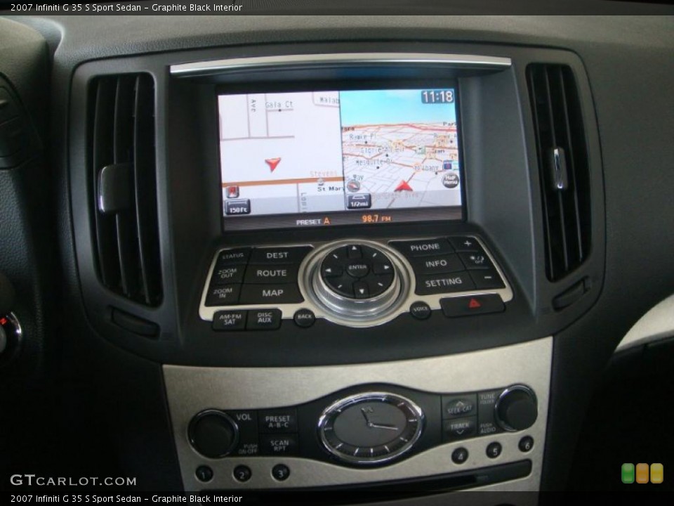 Graphite Black Interior Navigation for the 2007 Infiniti G 35 S Sport Sedan #45808477