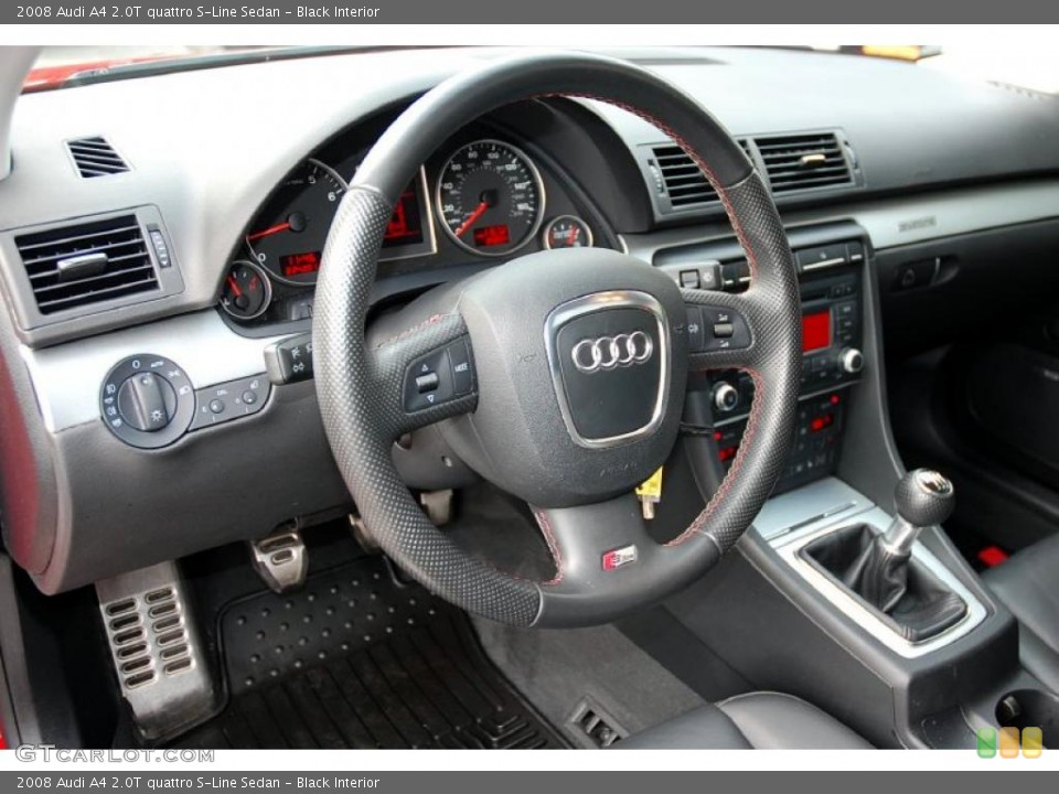 Black Interior Dashboard for the 2008 Audi A4 2.0T quattro S-Line Sedan #45810004