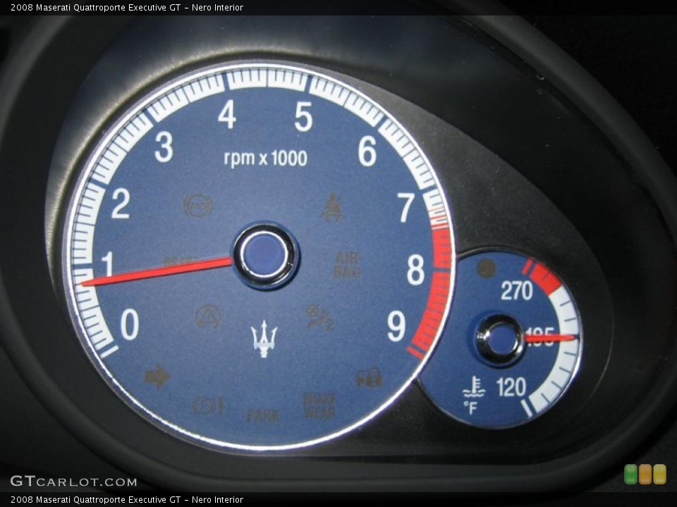 Nero Interior Gauges for the 2008 Maserati Quattroporte Executive GT #45811169