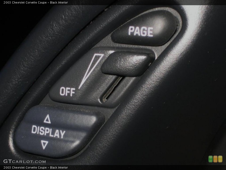 Black Interior Controls for the 2003 Chevrolet Corvette Coupe #45811501