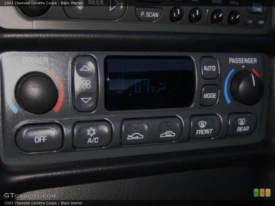 Black Interior Controls for the 2003 Chevrolet Corvette Coupe #45811665