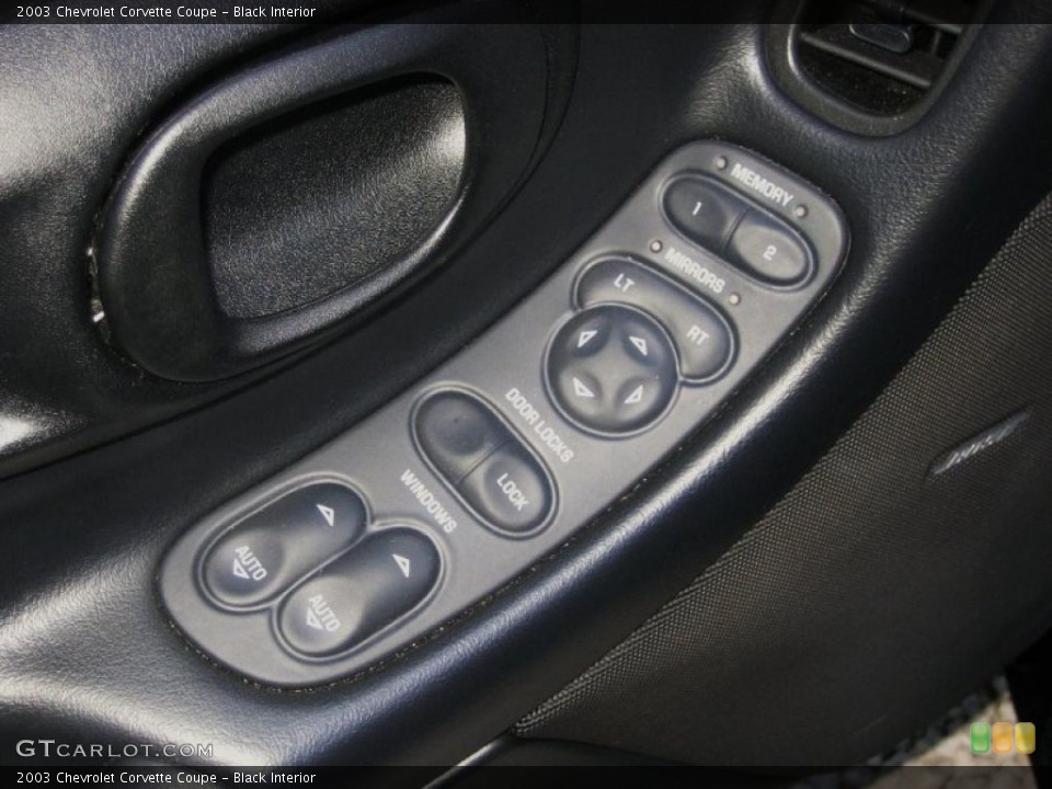 Black Interior Controls for the 2003 Chevrolet Corvette Coupe #45811685