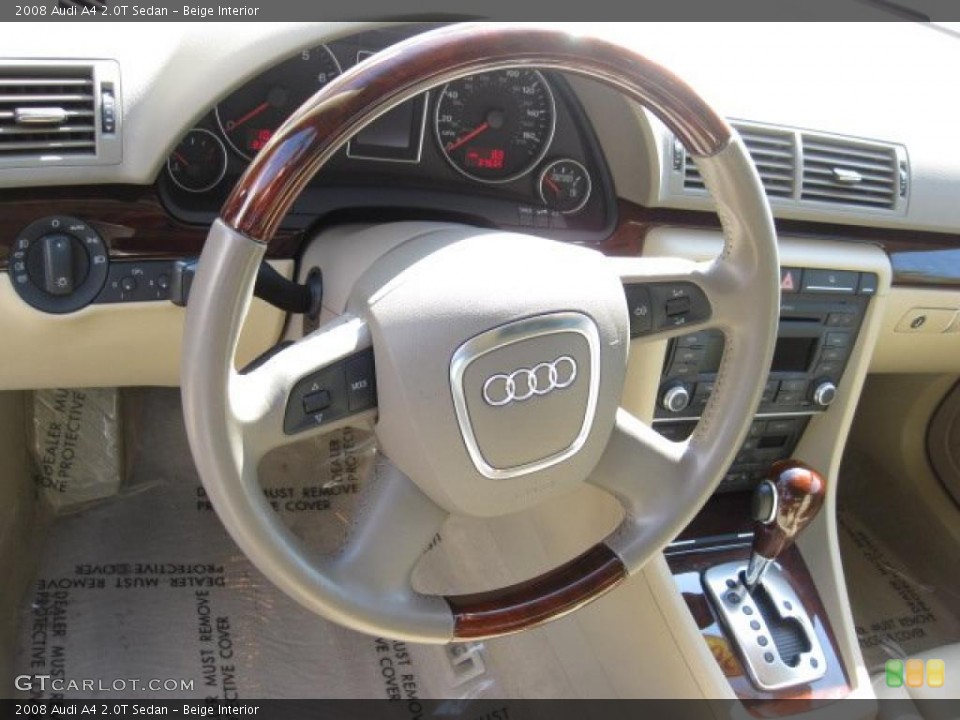 Beige Interior Steering Wheel for the 2008 Audi A4 2.0T Sedan #45812065