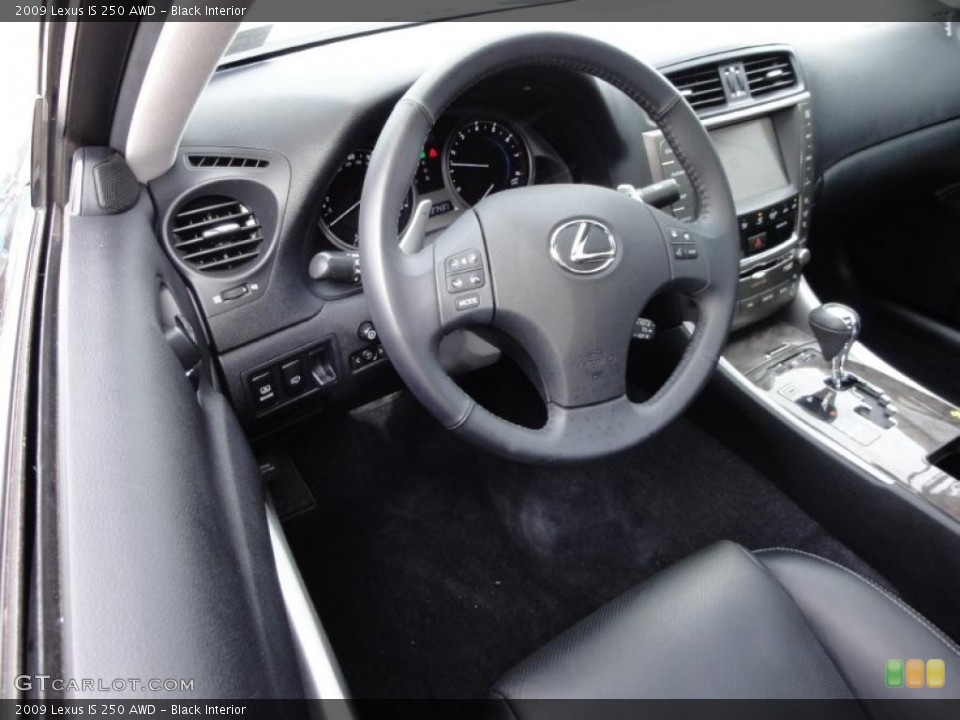 Black Interior Steering Wheel for the 2009 Lexus IS 250 AWD #45813609