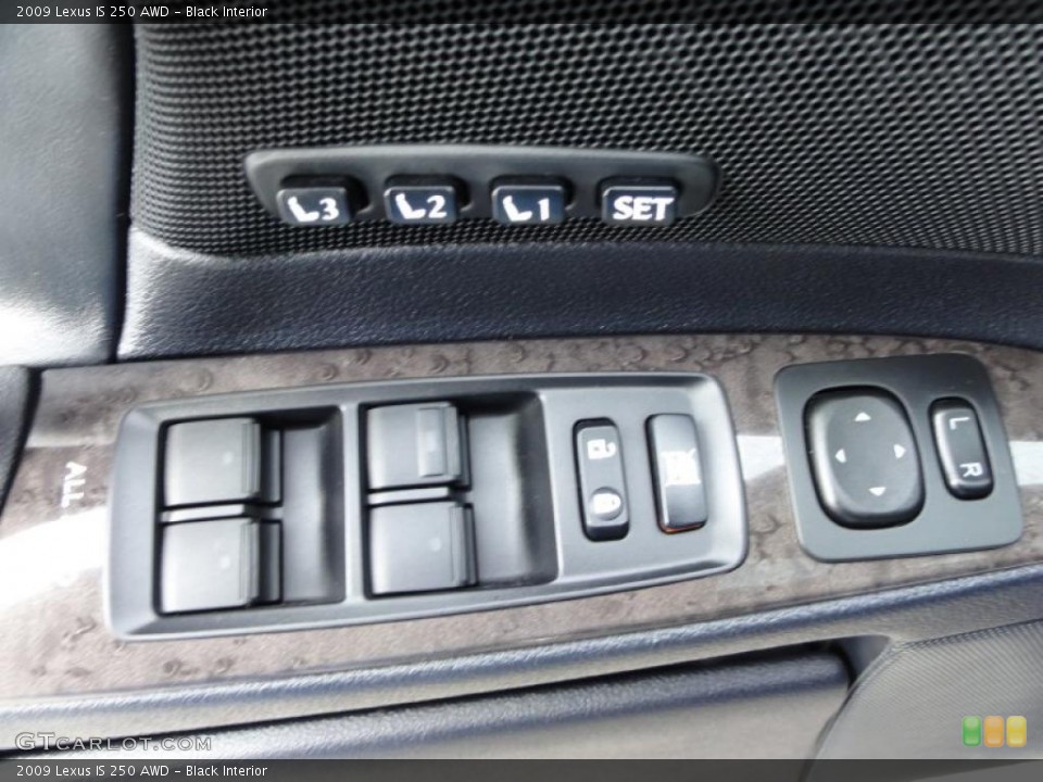 Black Interior Controls for the 2009 Lexus IS 250 AWD #45813621