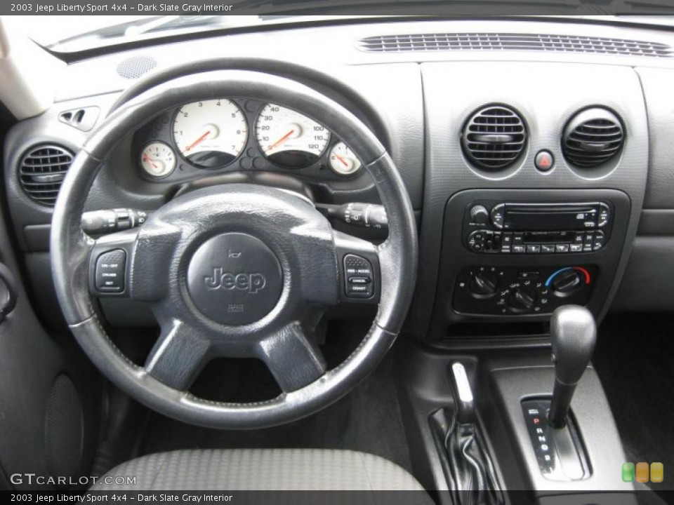 Dark Slate Gray Interior Dashboard for the 2003 Jeep Liberty Sport 4x4 #45813725