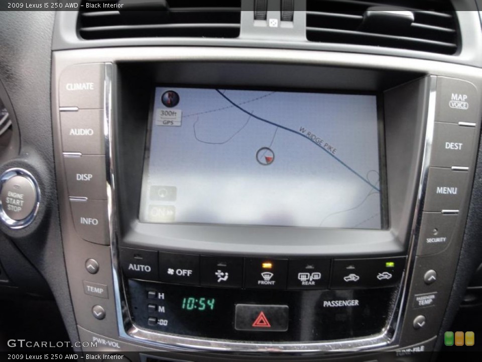 Black Interior Navigation for the 2009 Lexus IS 250 AWD #45813953