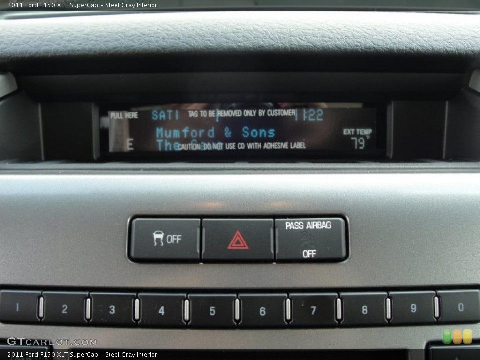 Steel Gray Interior Controls for the 2011 Ford F150 XLT SuperCab #45814745