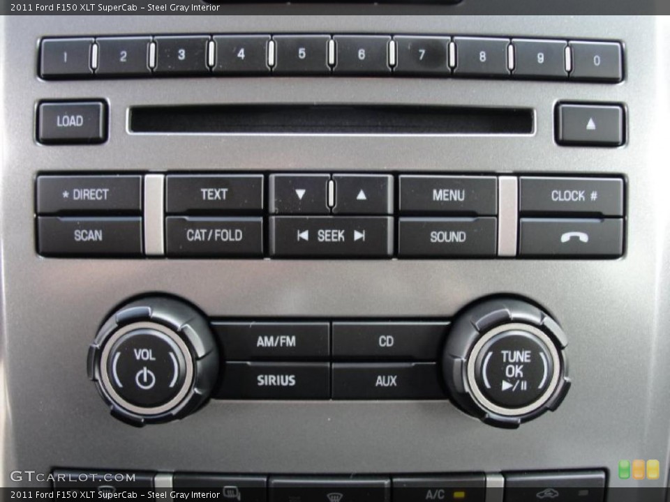 Steel Gray Interior Controls for the 2011 Ford F150 XLT SuperCab #45814809