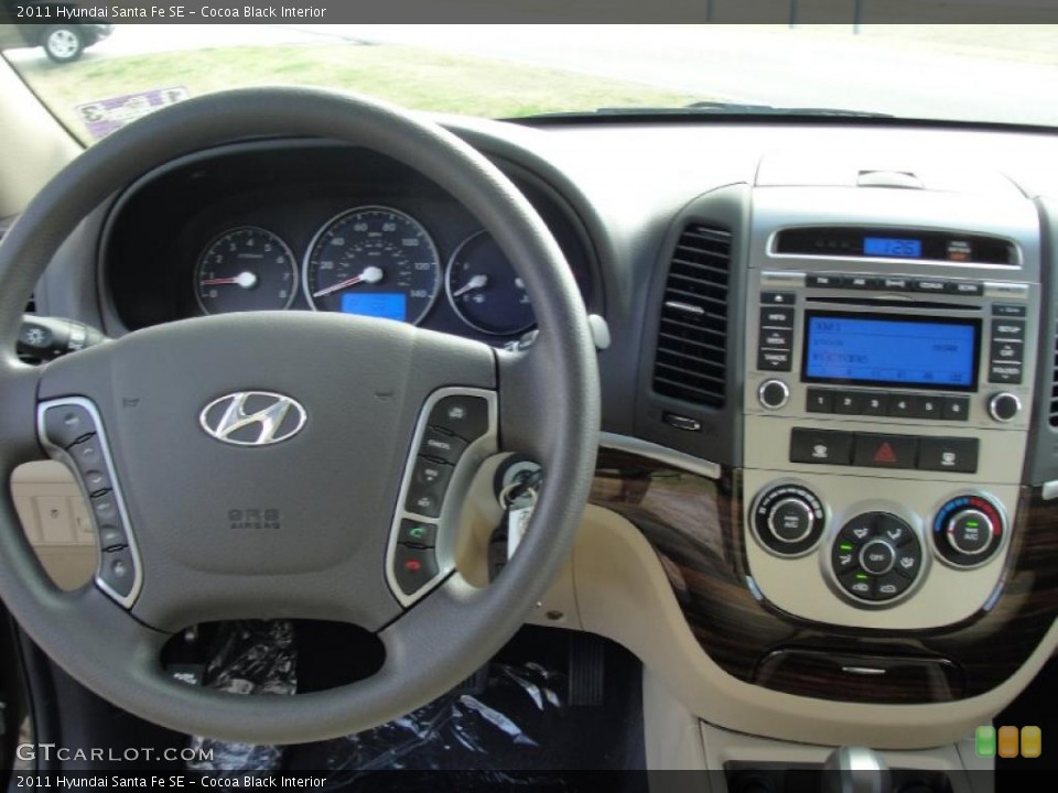 Cocoa Black Interior Dashboard for the 2011 Hyundai Santa Fe SE #45814933