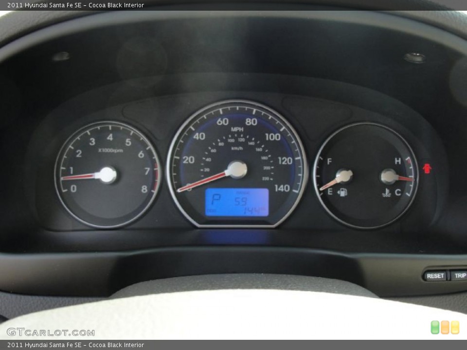 Cocoa Black Interior Gauges for the 2011 Hyundai Santa Fe SE #45814961
