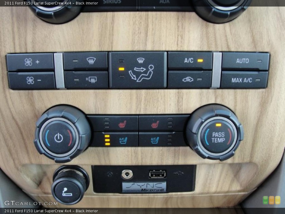 Black Interior Controls for the 2011 Ford F150 Lariat SuperCrew 4x4 #45815757