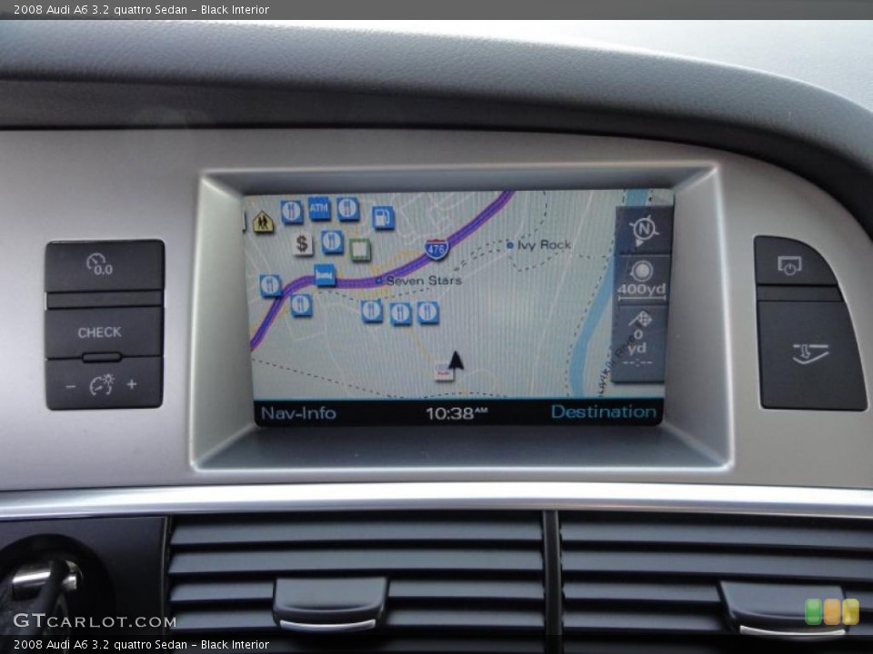 Black Interior Navigation for the 2008 Audi A6 3.2 quattro Sedan #45816889