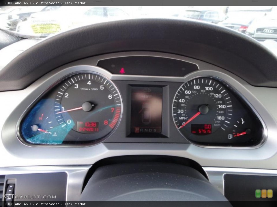 Black Interior Gauges for the 2008 Audi A6 3.2 quattro Sedan #45816909