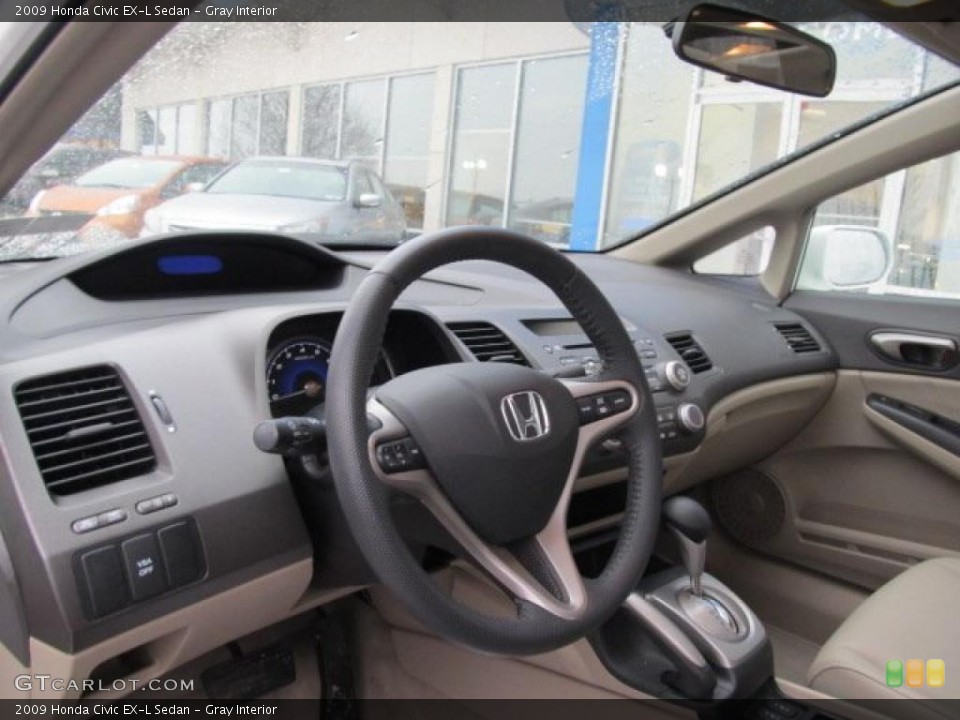 Gray Interior Dashboard for the 2009 Honda Civic EX-L Sedan #45818049